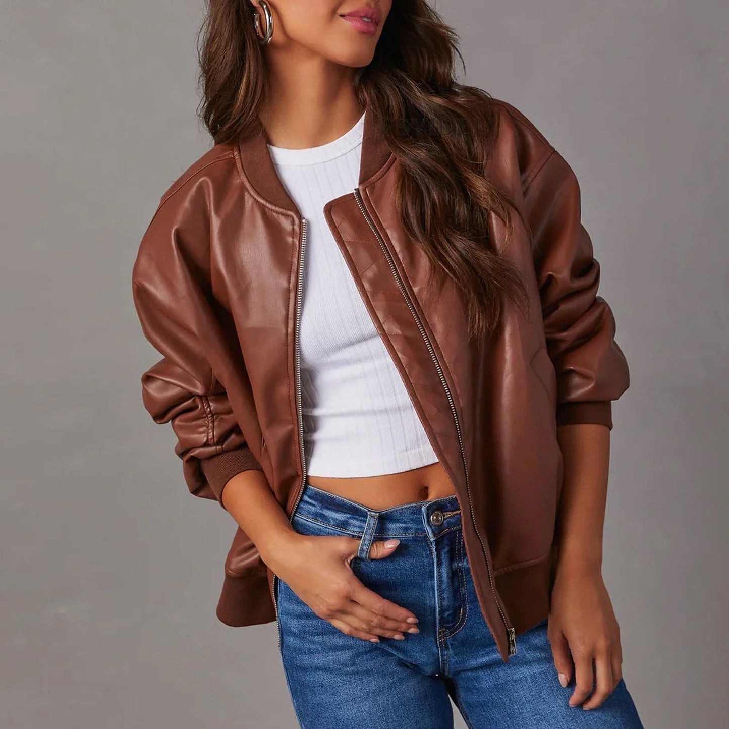 Stefania | Oversized casual bomber jacket for women