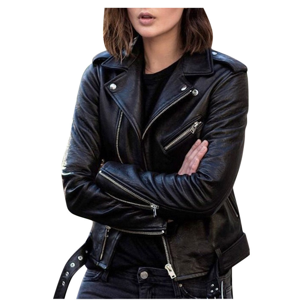 Elisabetta | Casual Biker Jacket with Zipper for Women