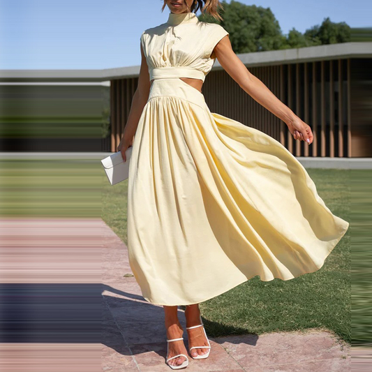 Solis | Draped Comfort Dress for Everyday Ease