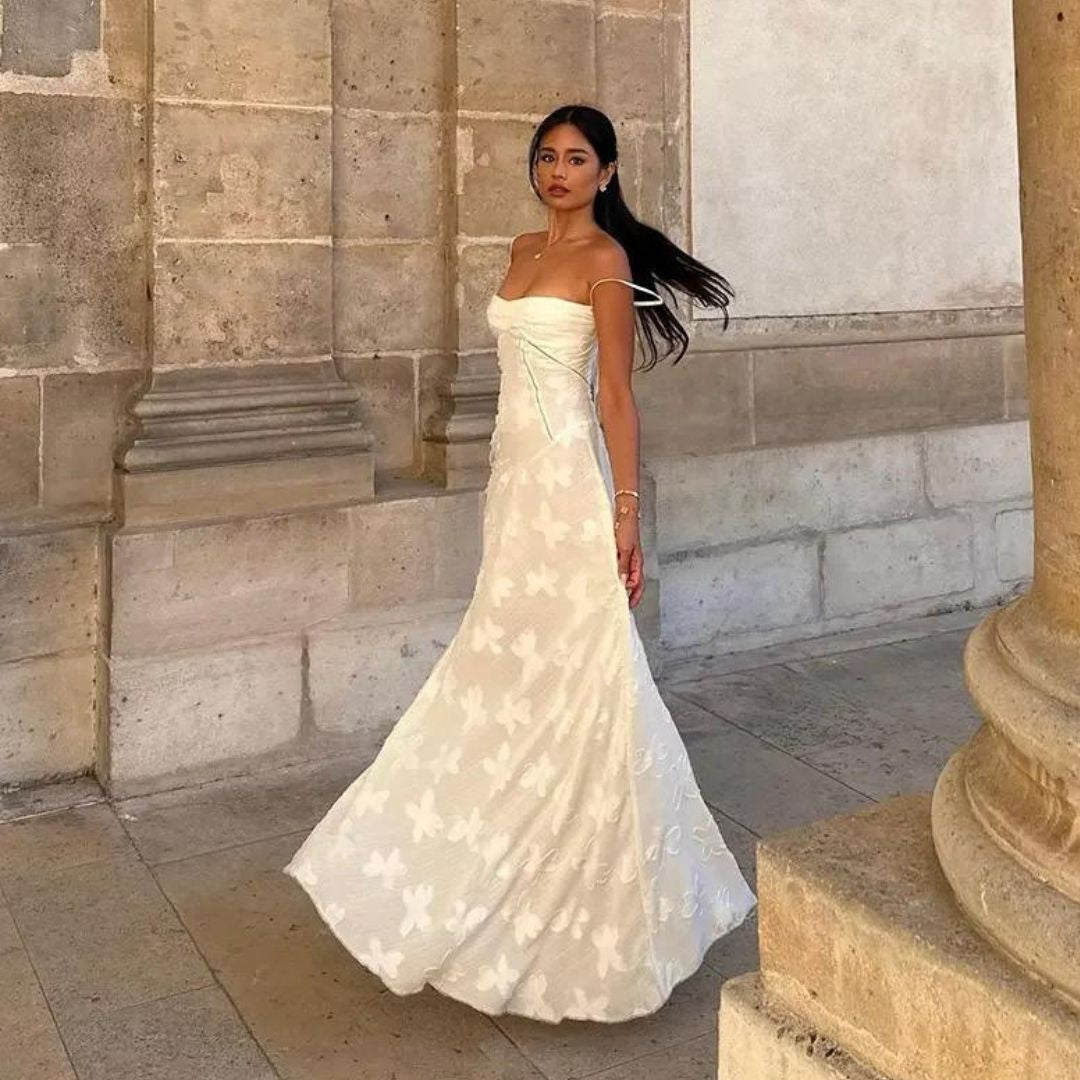 Vele | Strapless Maxi Dress with Graceful Drape