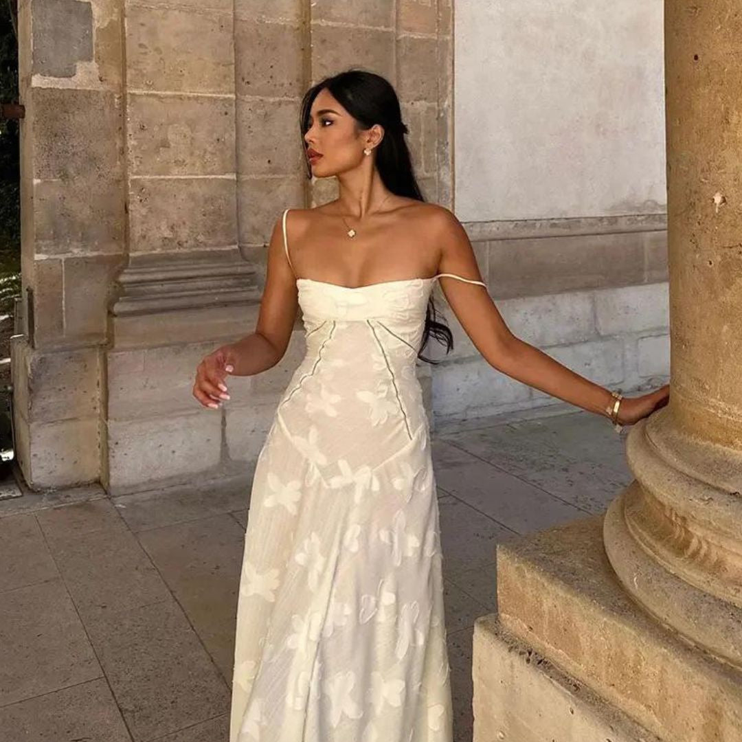 Vele | Strapless Maxi Dress with Graceful Drape