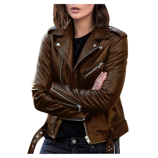 Elisabetta | Casual Biker Jacket with Zipper for Women