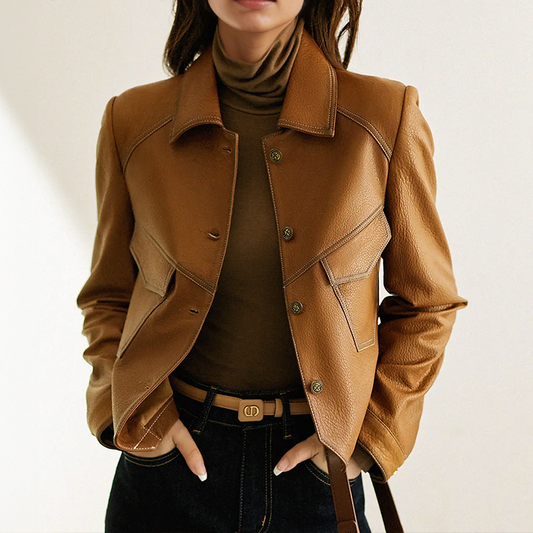 Natascha | Stylish Brown Jacket with Long Sleeves for Women
